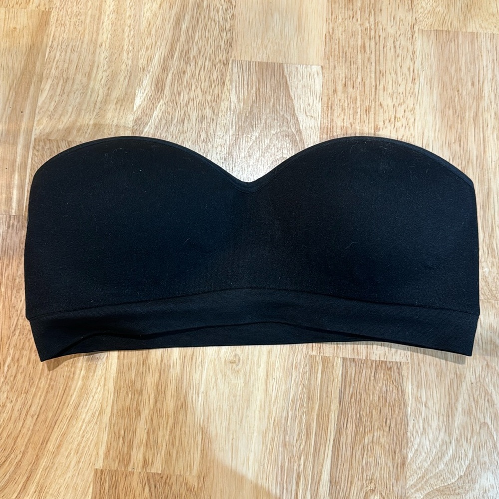 Auden Medium Black Push Up Wireless Strapless Bra Bralette Bandeau